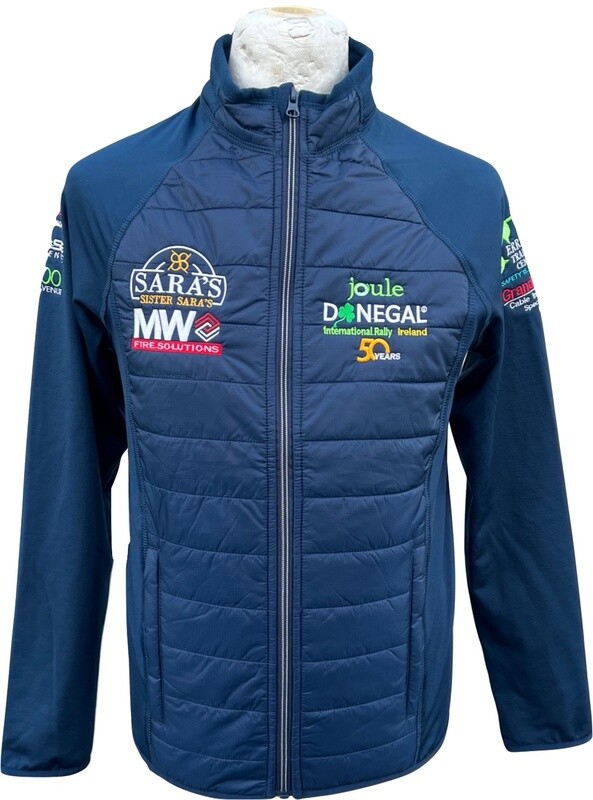 Joule Donegal Intl Rally Jacket half puffer light sleeves and back