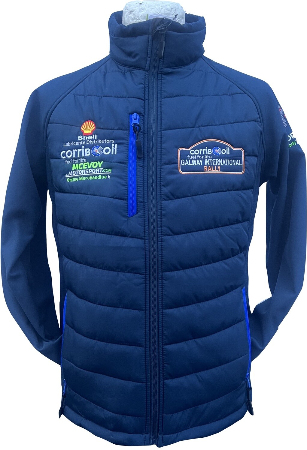 CORRIB OIL GALWAY INTL RALLY PUFFER/SOFT SHELL JACKET NAVY