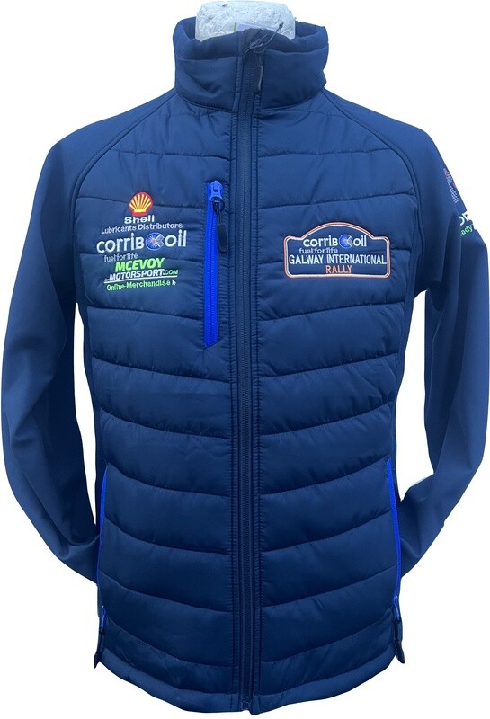 CORRIB OIL GALWAY INTL RALLY PUFFER/SOFT SHELL JACKET NAVY