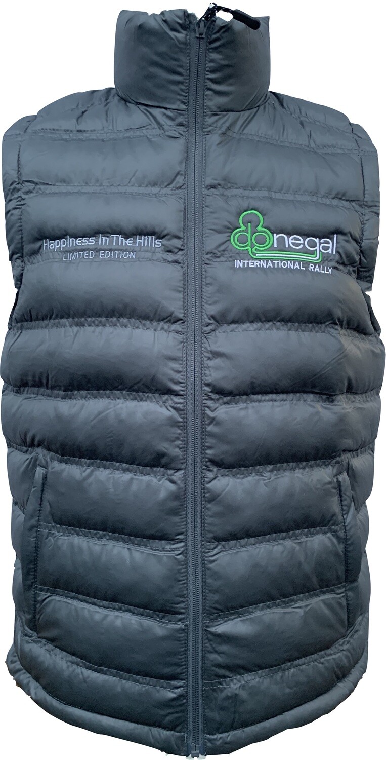 HAPPINESS IN THE HILLS  Donegal Rally Bodywarmer/Puffer