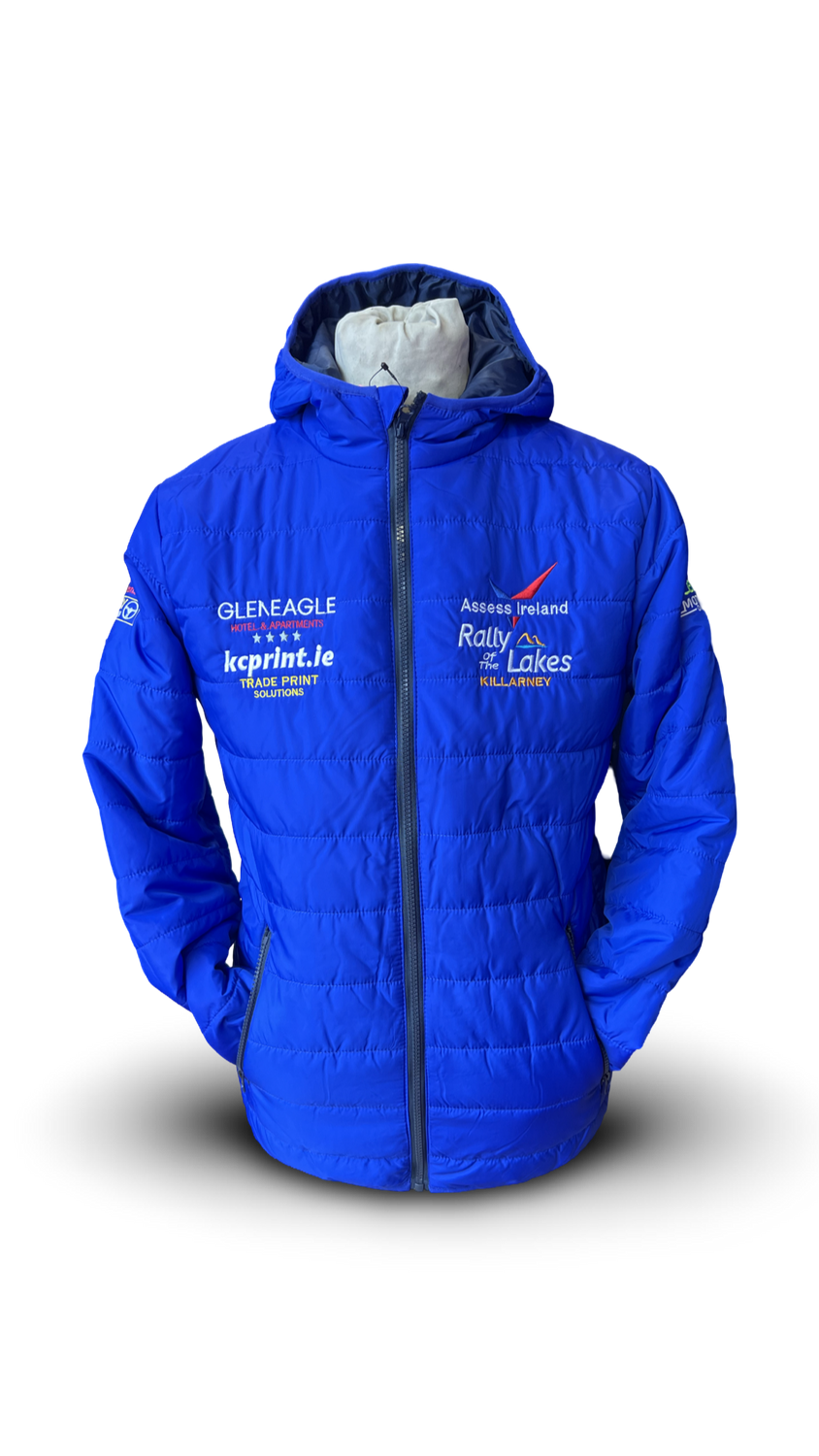 RALLY OF THE LAKES ROYAL BLUE PUFFY JACKET