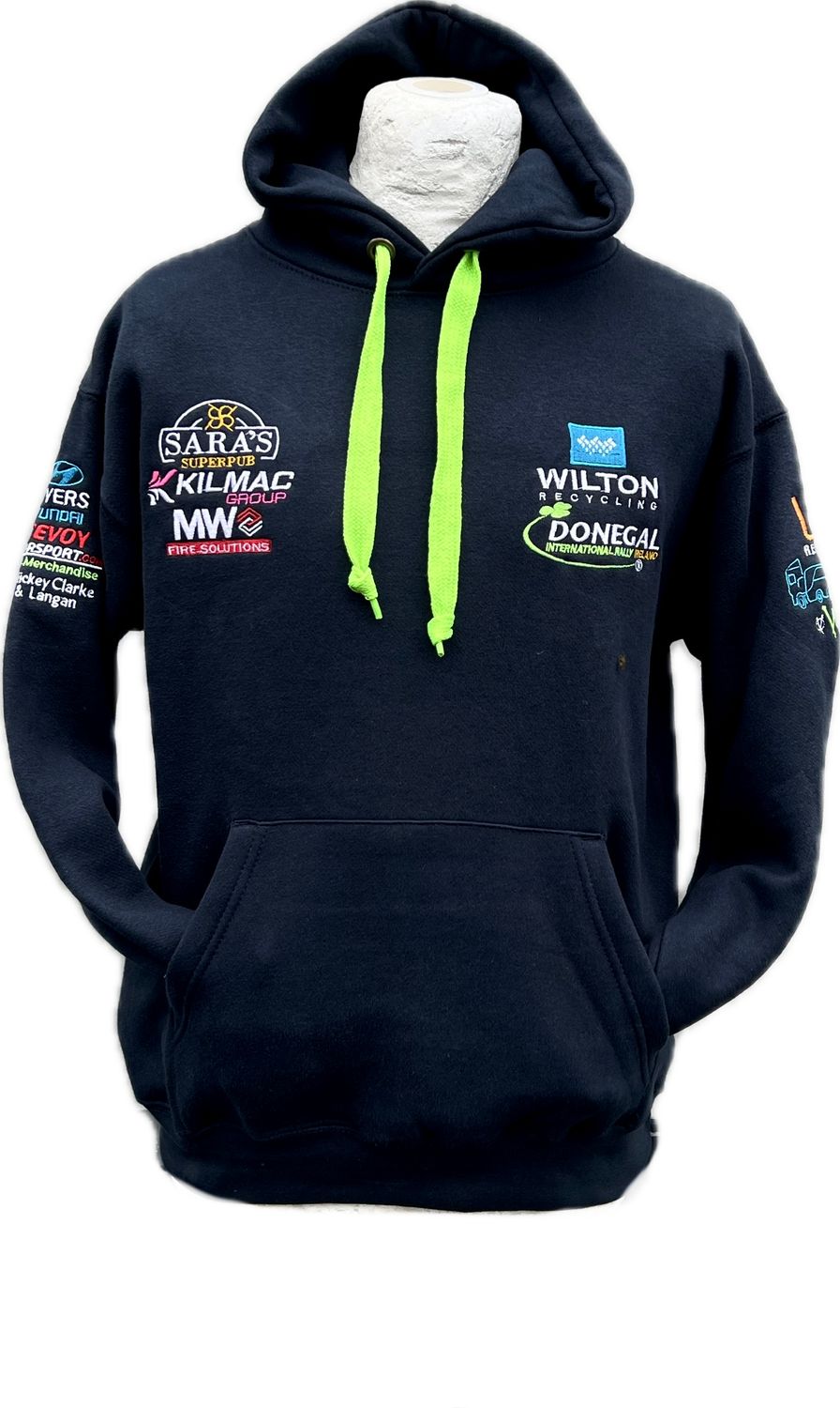 Wilton Donegal INTL Hoodie Navy with Green cord