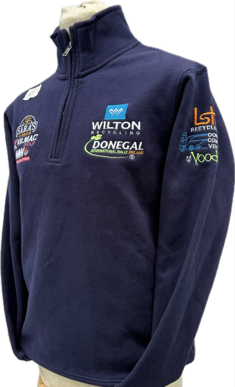 NEW ! Wilton Donegal International Rally Quarter Zip Navy