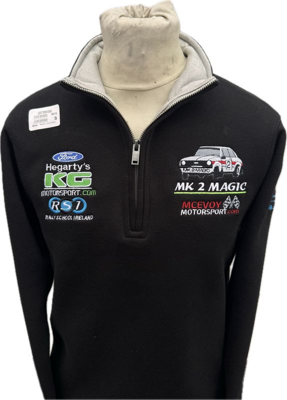NEW Mk2 Magic Contrast Quarter Zip Black/Grey