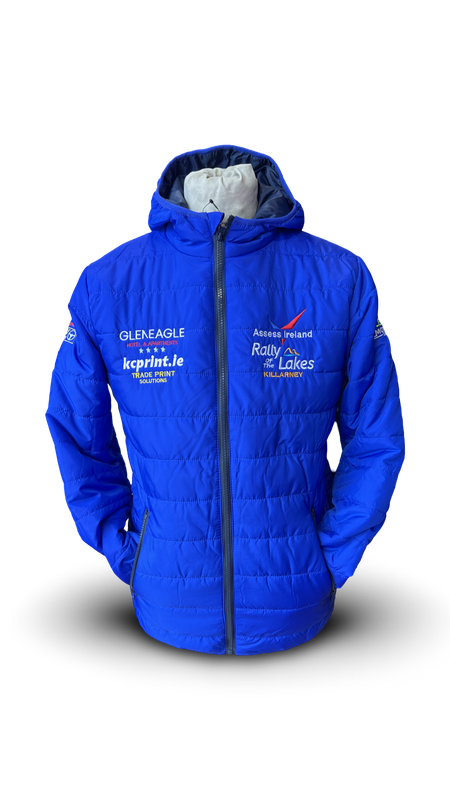 RALLY OF THE LAKES ROYAL BLUE PUFFY JACKET