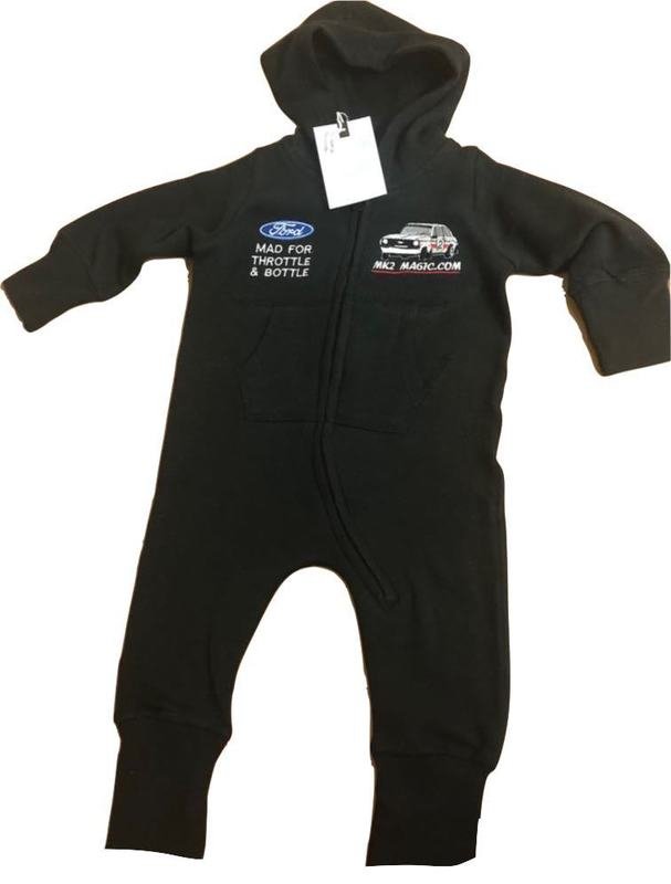 Mad For Throttle &amp; Bottle MK2 All in one Baby Suits black grey or pink