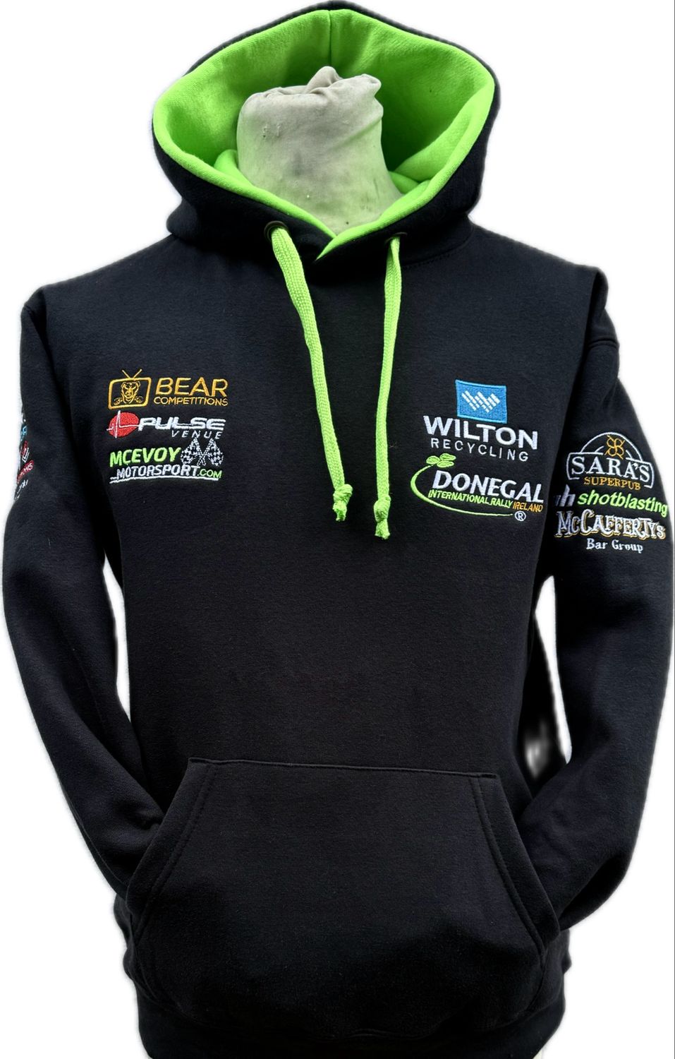 New Wilton Donegal INTL Hoodie Black with Green cord 2026/7