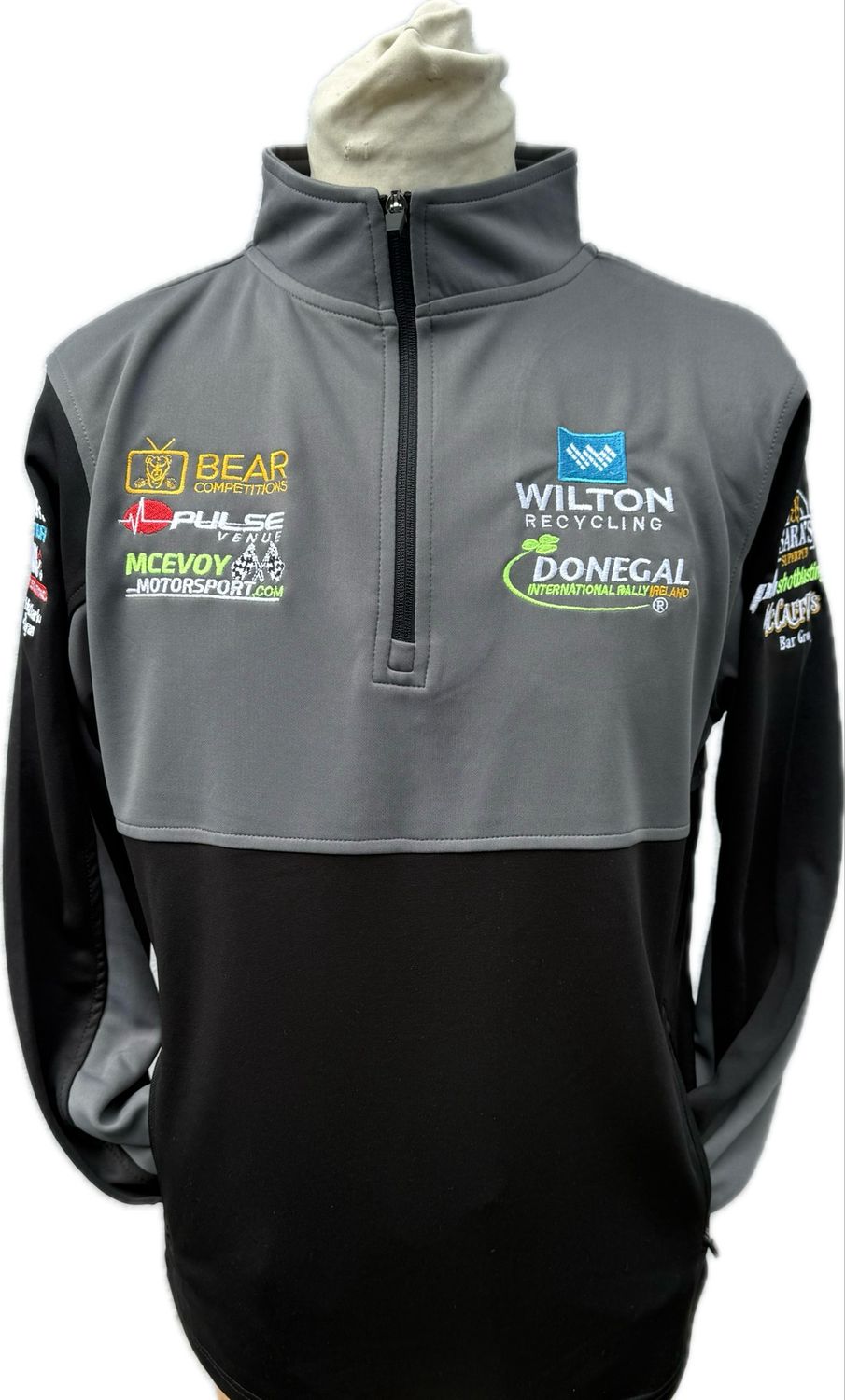 New Wilton Donegal International Rally Tracksuit Quarter Zip Black/grey 2026/7