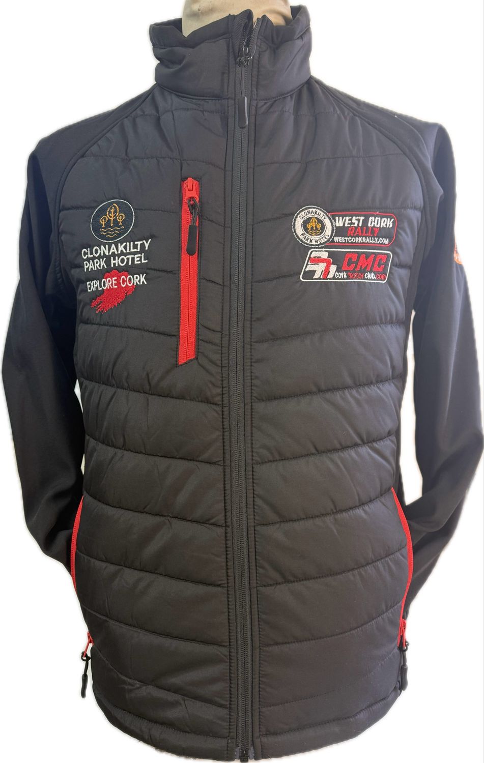 WEST CORK RALLY PUFFER BLACK/RED