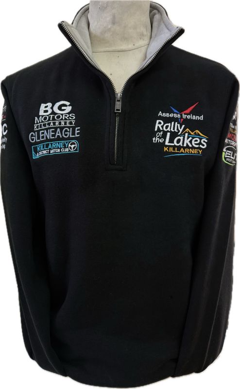 New Assess Ireland Rally Of The Lakes Quarter Zip Black/grey