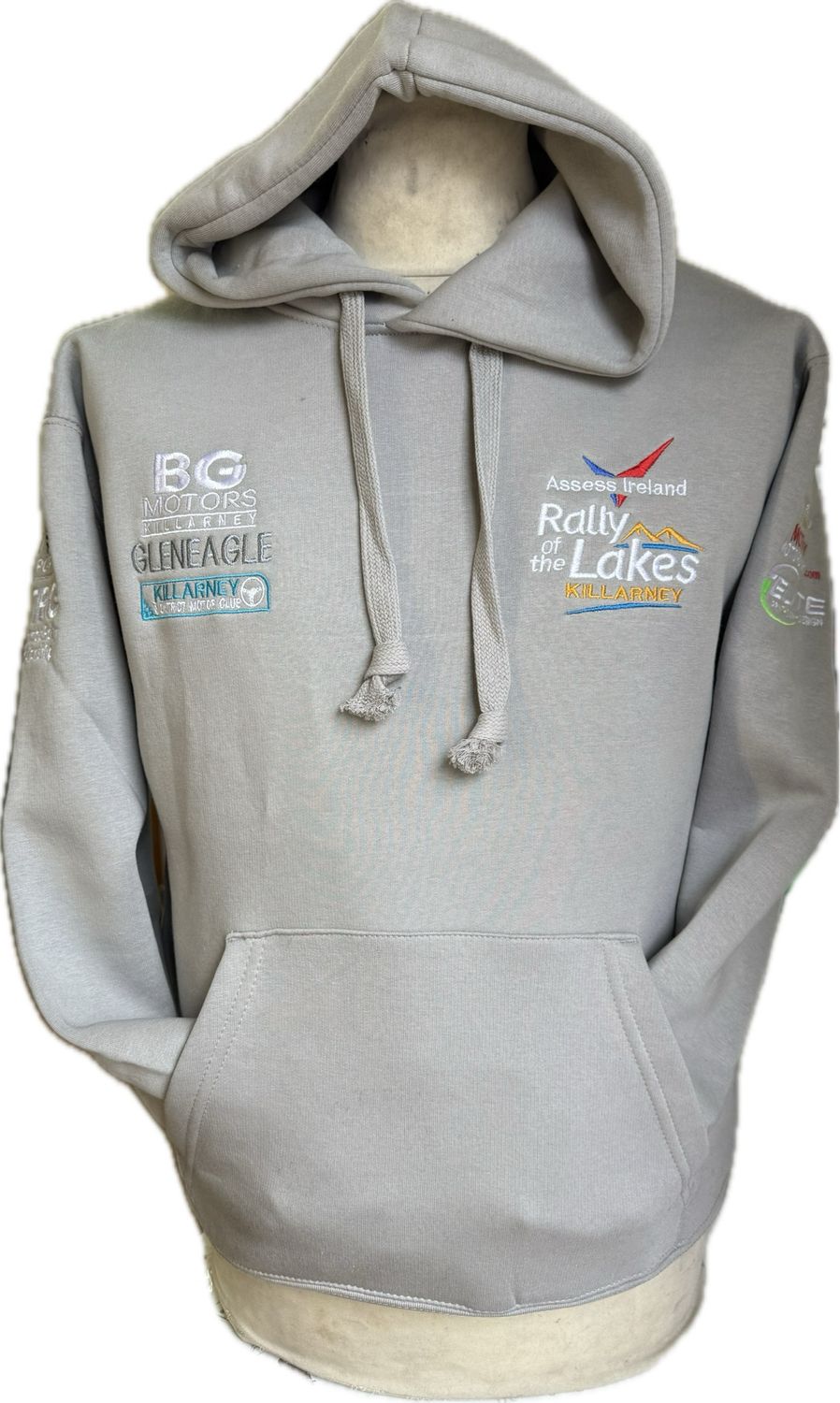 New Assess Ireland Rally Of The Lakes Hoodie Grey Mist