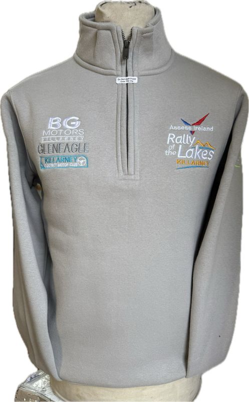 New Assess Ireland Rally Of The Lakes Quarter Zip Grey Mist