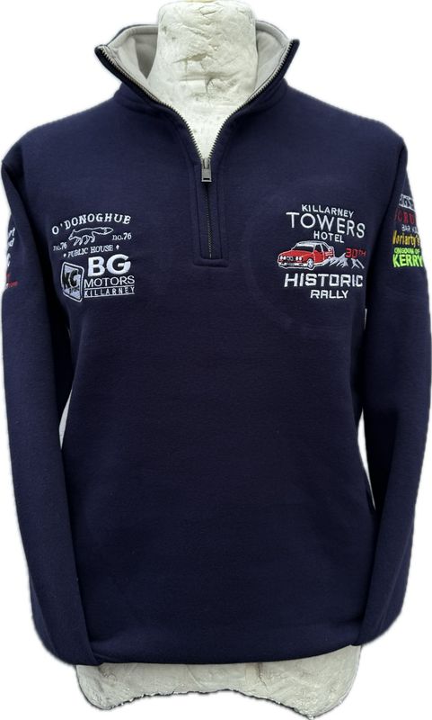 New Killarney Towers Hotel 30th Historic Rally Quarter Zip Navy/grey