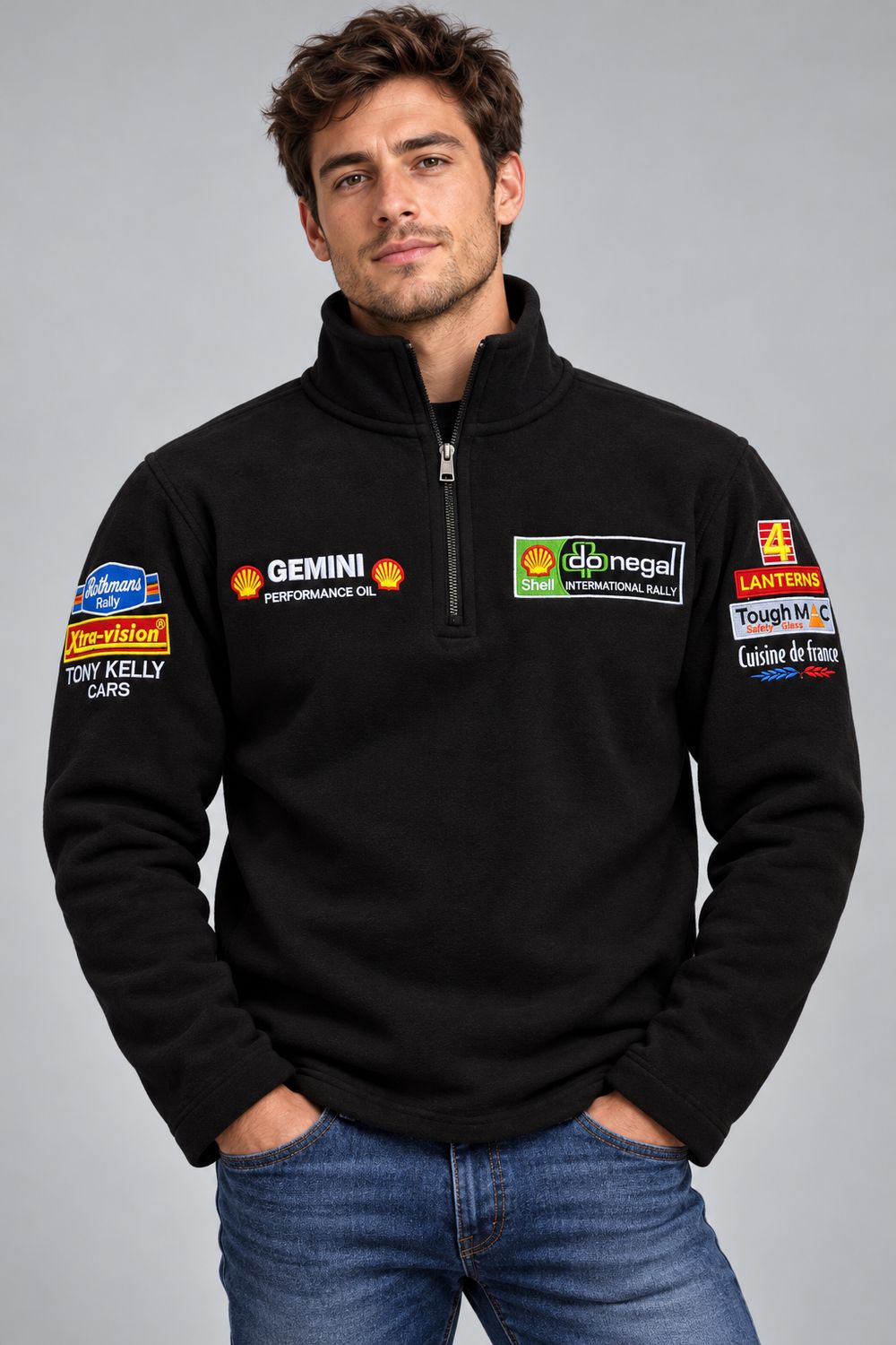 Retro Donegal International Rally Quarter Zip