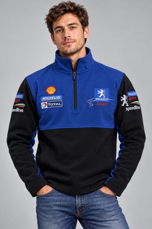 Peugeot Sport Quarter Zip Navy/Royal Blue