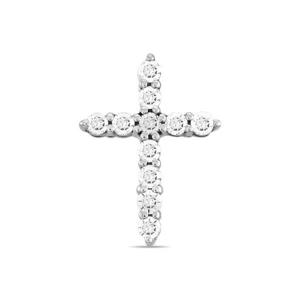 Крест с бриллиантами J01-D-33582-W