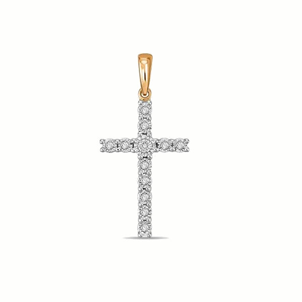 Крест с бриллиантами J01-D-PL-33591