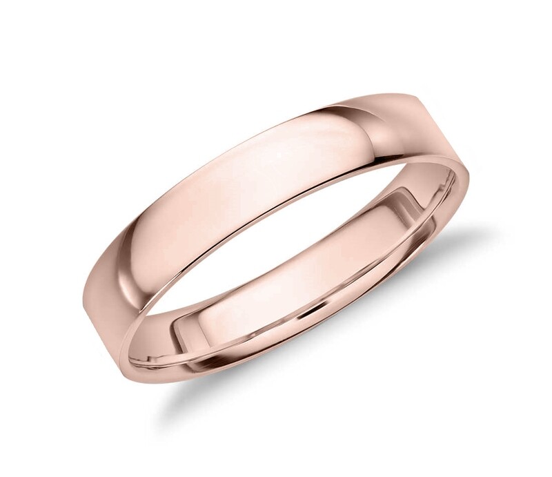 Flat design wedding ring (18K Gold)
