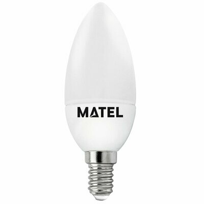 BOMBILLO LED VELA  E-14 7W FRIA MATEL