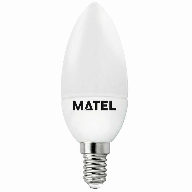 BOMBILLO VELA LED FILAMENTO CLARA E14 4W 2700K MATEL