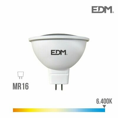 DICROICA MR16 12V SMD 5W 12 LEDS 6400K EDM