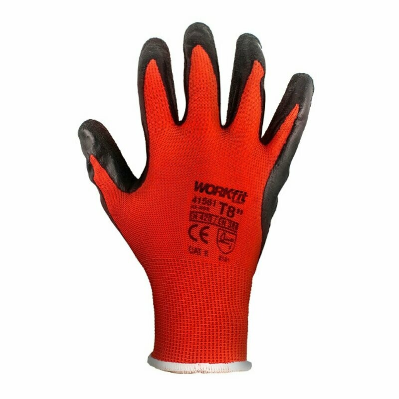 GUANTE ROJO POLIESTER LATEX 9 WORKFIT