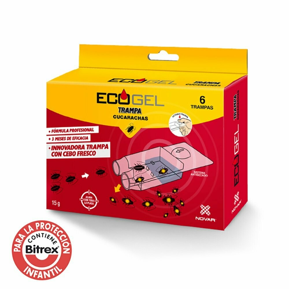 ECOGEL TRAMPA CUCARACHAS 6 UND 15GR.