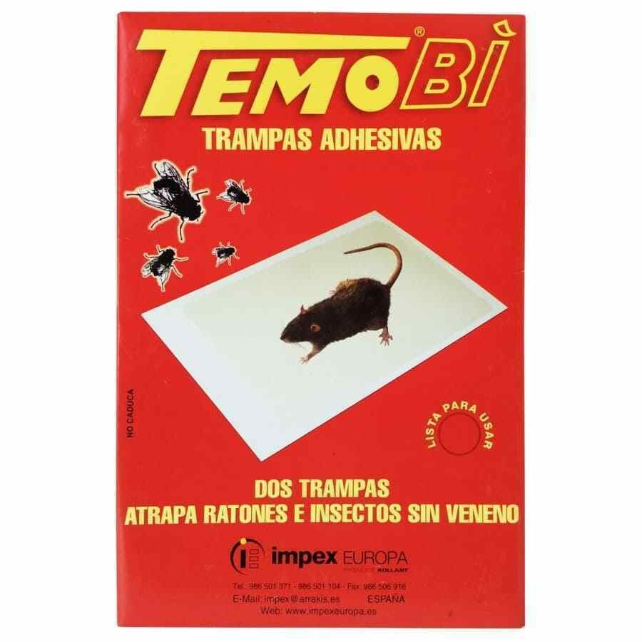 TRAMPA PEGUE RATON E INSECTOS TEMOBI 2 UNDS