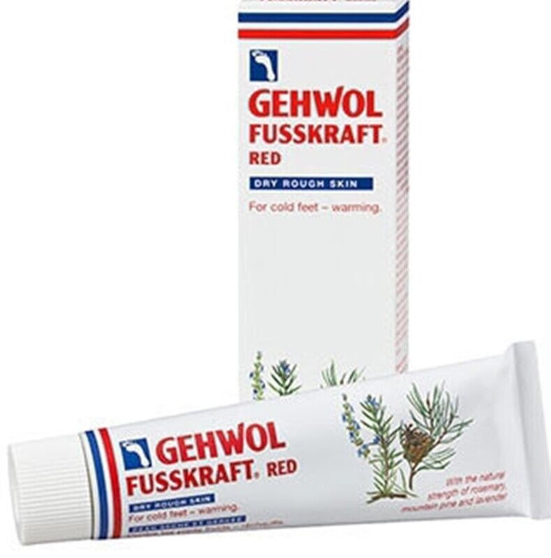 Gehwol Fusskraft red 125ml Rich Emollient Cream Chilblains Warming Balm diabetics