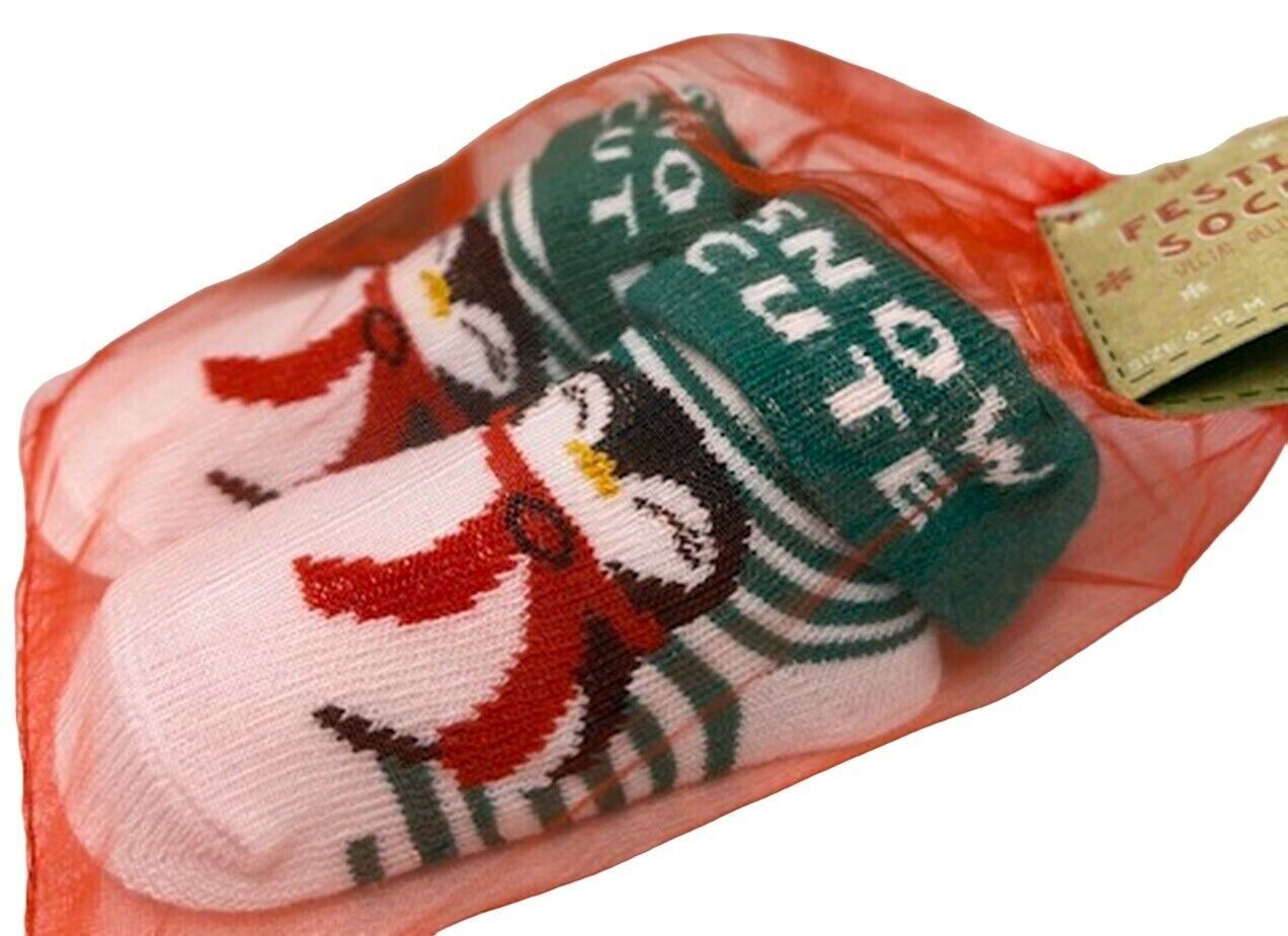 Baby Christmas Bootees (SNOW CUTE) size 6-12m
Novelty in Organza Bag