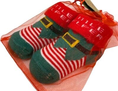 2 x pairs Baby Christmas Bootees (Little Helper) size 0-6m
Novelty in Organza Bags