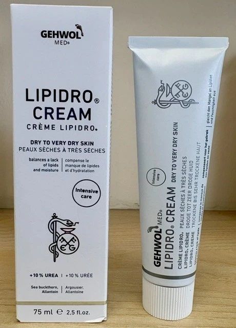 Gehwol Lipidro Intensive Urea Cream 75ml for hard skin callus foot odour fungal