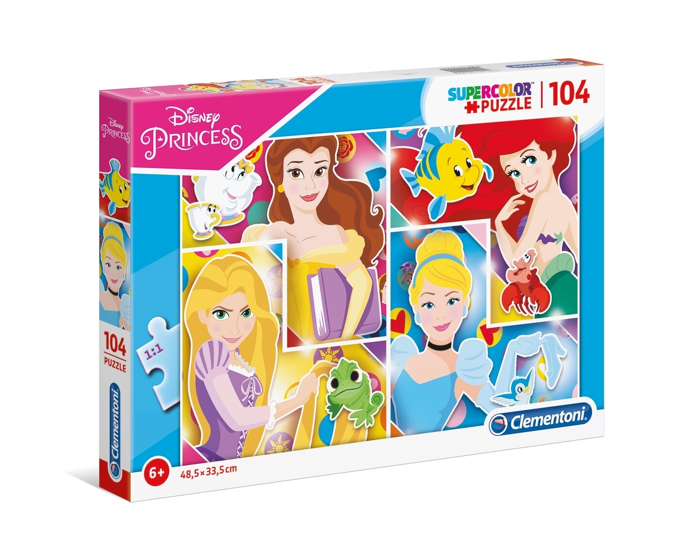 PUZZLE Super 104PCS Princesas Disney -- CLEMENTONI