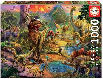 PUZZLE 1000 pcs Terra de Dinossauros - EDUCA