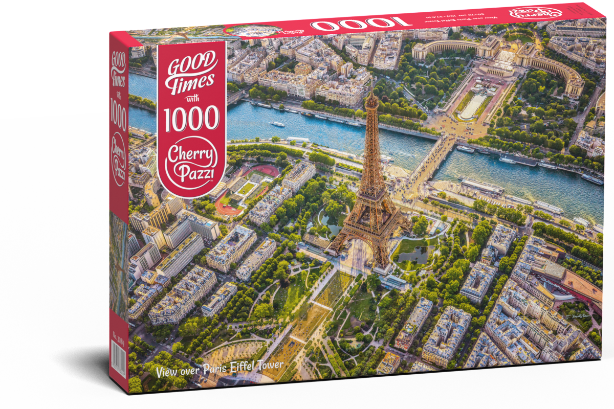 PUZZLE 1000 pcs - View over Paris - Eiffel Tower - CHERRY PAZZI