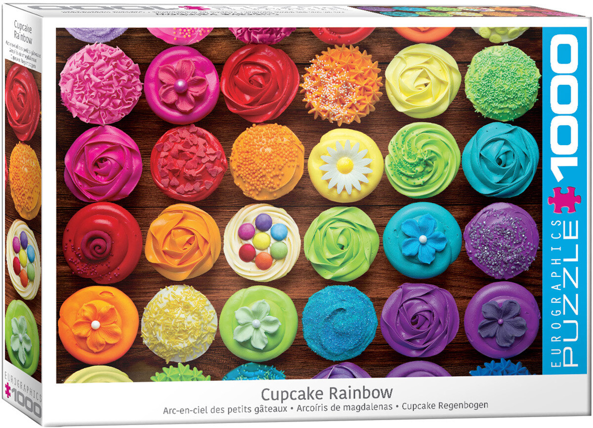 PUZZLE 1000 pcs -  Cupcake Rainbow - Eurographics