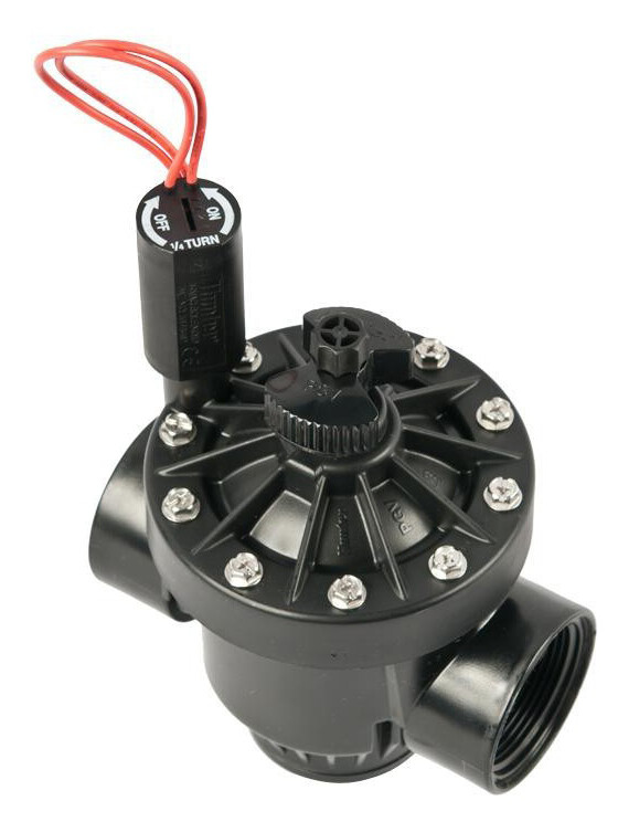ELETTROVALVOLA D.2&quot; A 9VCC PGV-201-DC HUNTER CON REGOLATORE DI FLUSSO E CORPO A 3 VIE