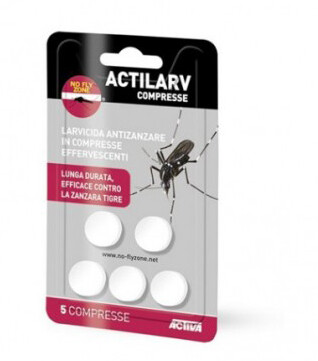 LARVICIDA ANTIZANZARE IN COMPRESSE EFFERVESCENTI ACTILARV
– 5 PEZZI