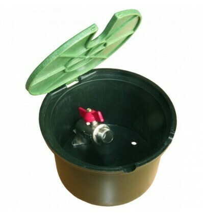 POZZETTO CIRCOLARE IN PVC CON RUBINETTO E COPERCHIO D. 21 cm