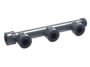 COLLETTORE PREFORMATO D.1&quot; A 3 USCITE IN PVC
