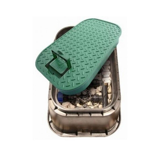 POZZETTO RETTANGOLARE MINI IN PVC CON MANIGLIA INDICATO PER 1/2 ELETTROVALVOLE
