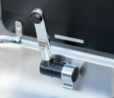 Wasserhahn „London“ mit Mikroschalter – klappbar & platzsparend