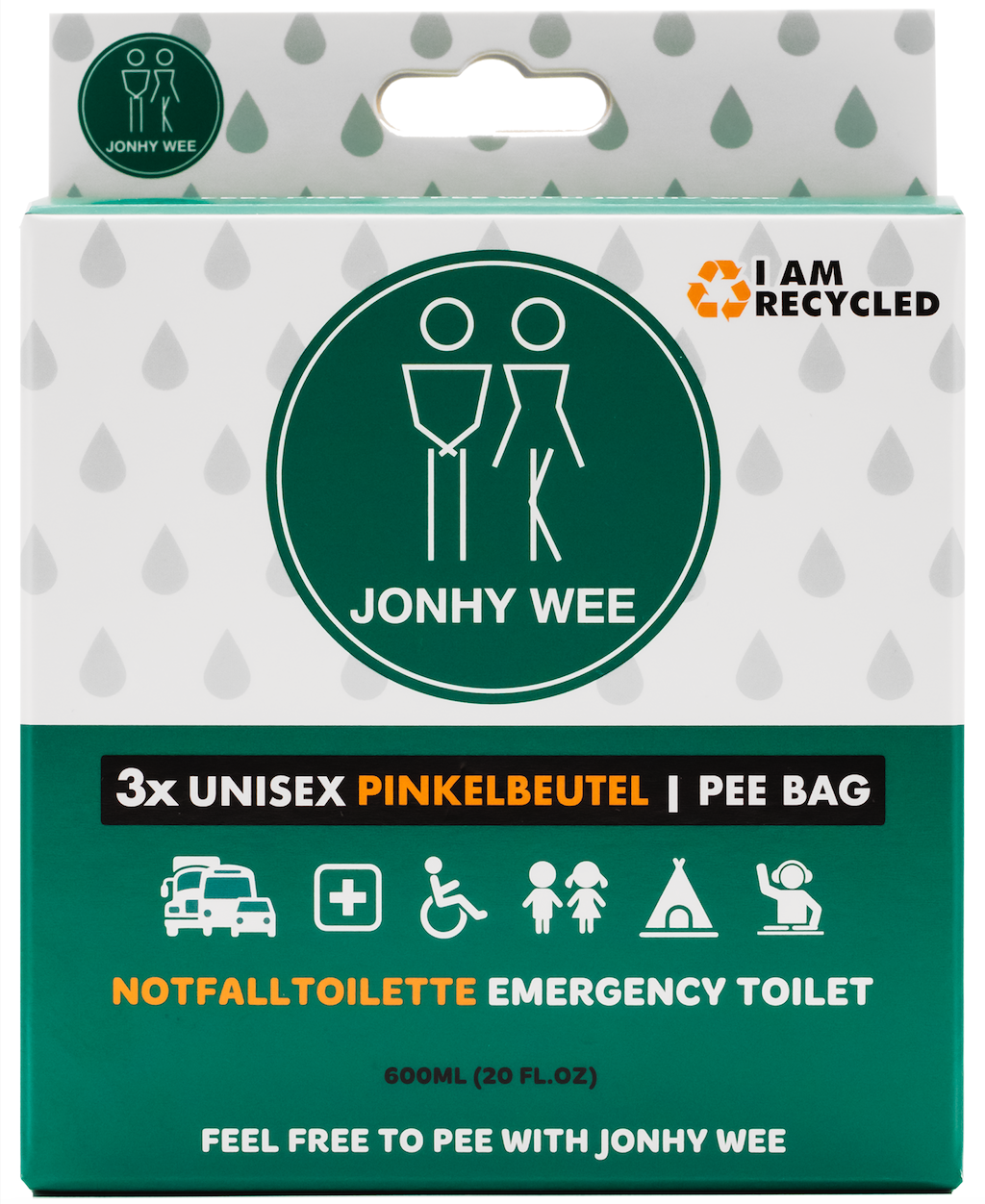 JONHY WEE Notfalltoilette (3 Stk) JONHY WEE Notfalltoilette (3 Stk)