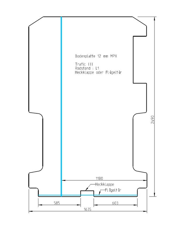 Bodenplatte Renault Trafic 3