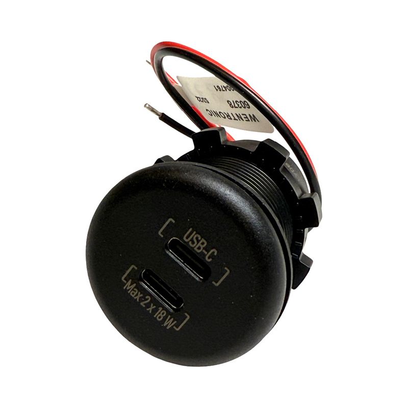 Einbau USB-C Ladebuchse 2 x 18W – 12 / 24 V