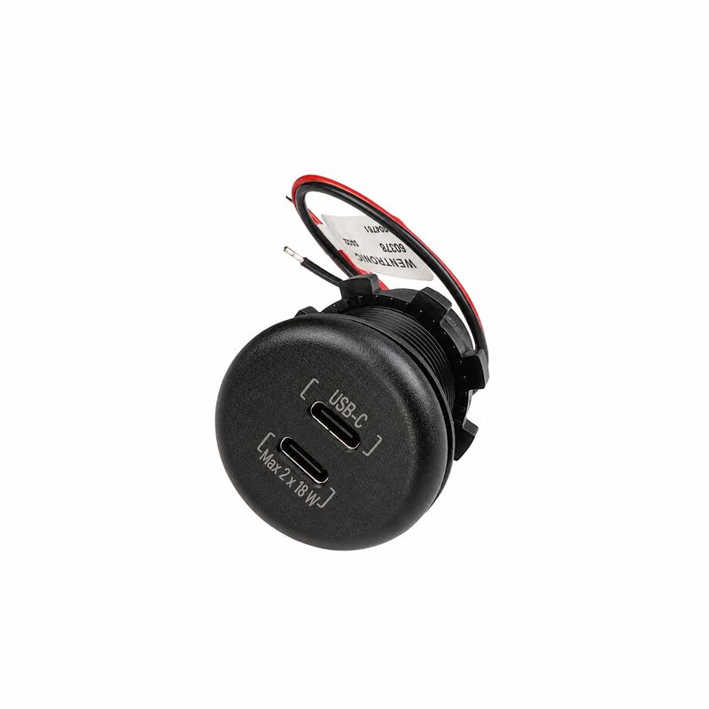 Einbau USB-C Ladebuchse 2 x 18W – 12/24 V Einbau USB-C Ladebuchse 2 x 18W – 12/24 V