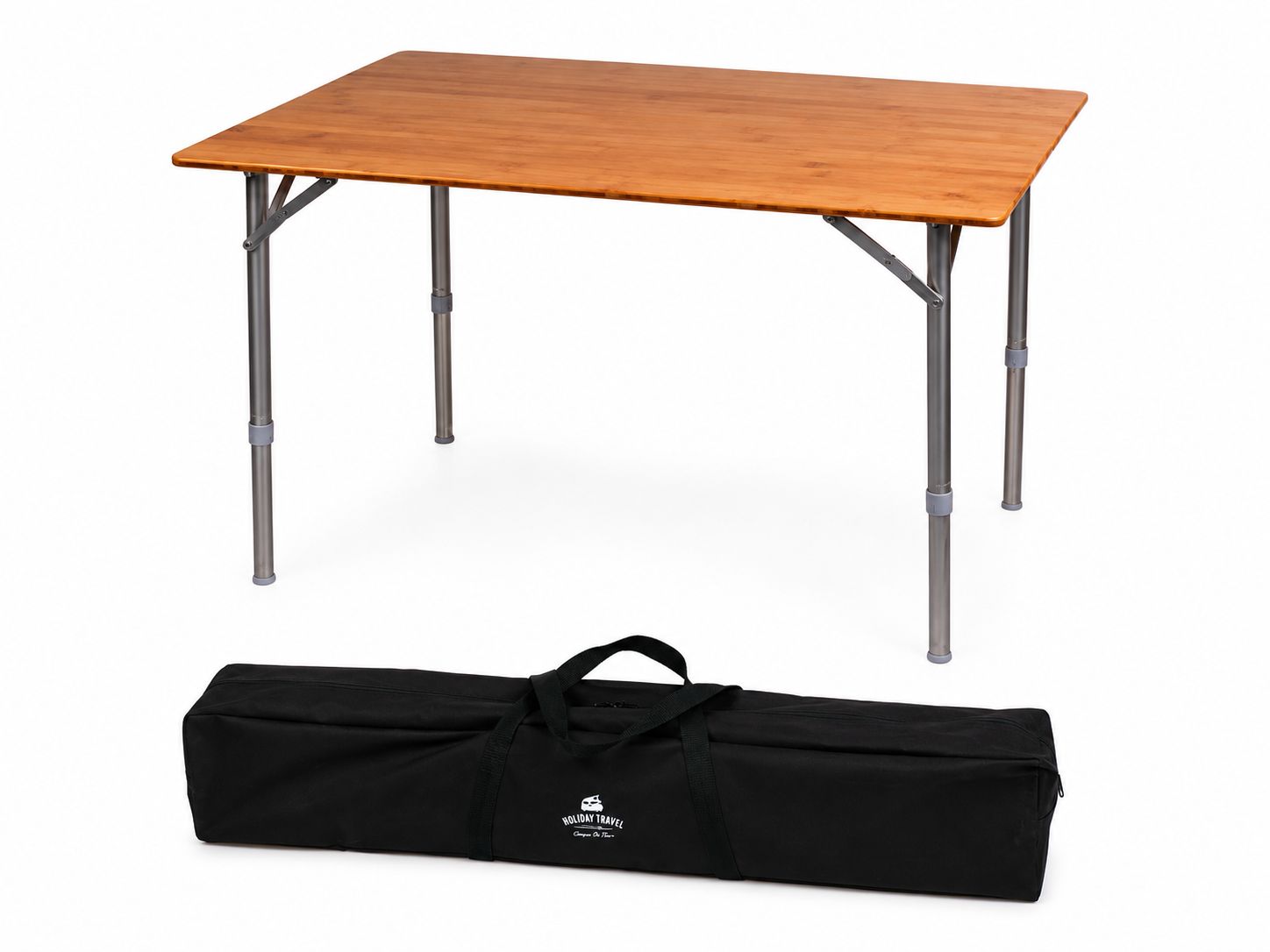 Bambustisch - Faltbar - Mini-Packmaß 80 + 100