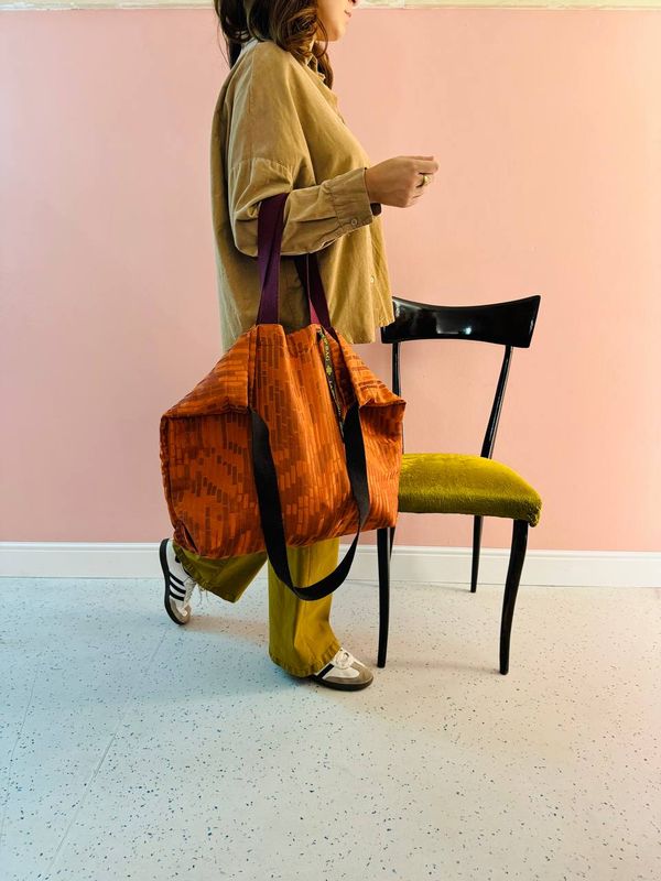 SHOPPER BAG DISCO ARANCIO
