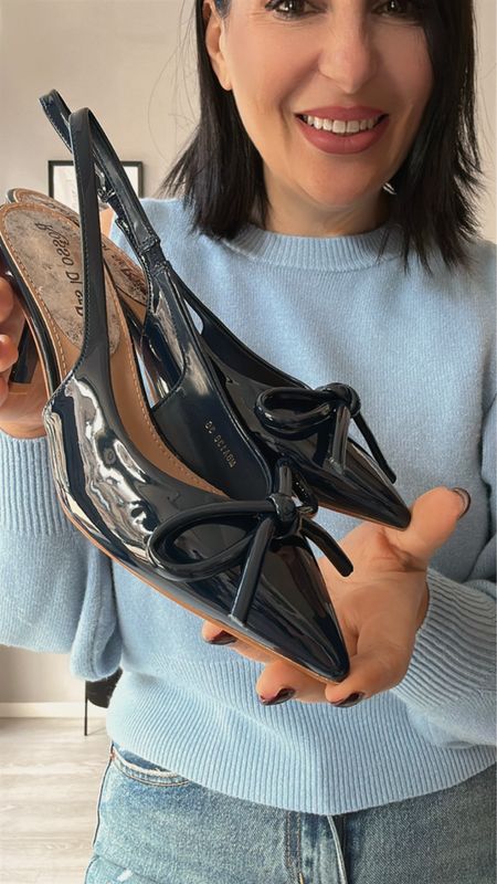 SLINGBACK DECOLLETE' VERNICE BLU NOTTE SLINGBACK DECOLLETE' VERNICE BLU NOTTE