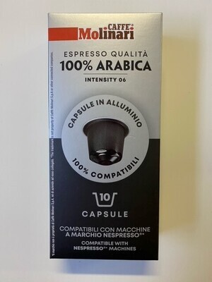 Caps Nespresso Molinari 100% ARABICA 10pz